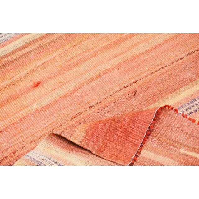 Turkish Vintage Turkish Flat Weave Hand Knotted Wool Rug, 2'8 X 9'6 For Sale - Image 3 of 3