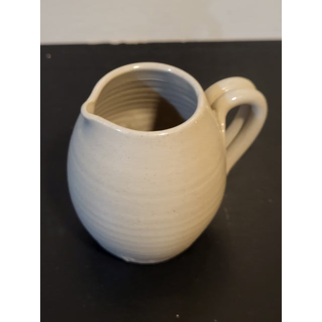 1970s Williamsburg Pottery Salt Glaze Miniature Pitcher Vase For Sale - Image 11 of 16