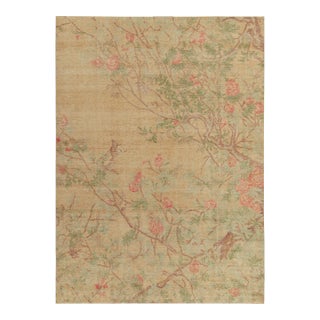 Rug & Kilim’s Arbor Rug in Gold and Coral, 8x10 For Sale