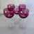 An elegant set of five vintage Nachtmann cranberry cut-to-clear crystal wine glasses, crafted in Germany. Rich ruby...