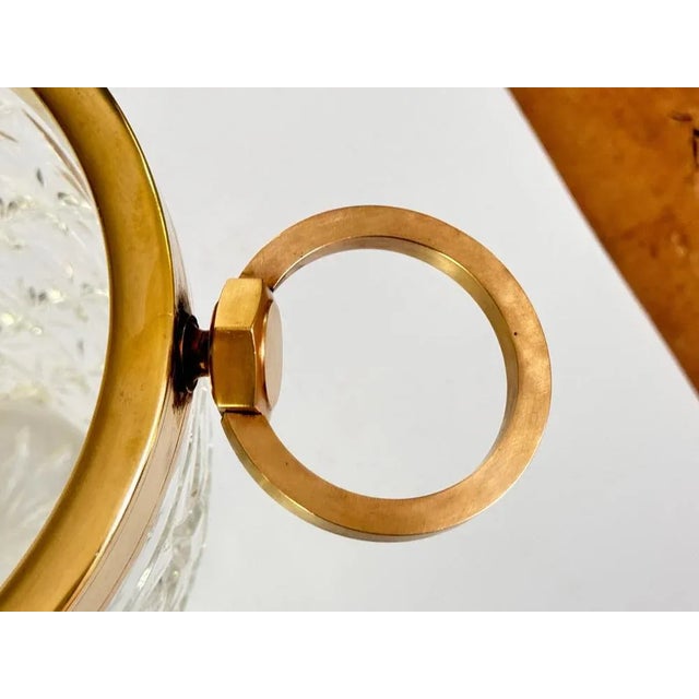 Champagne Bucket in Crystal and Brass, France, 20th Century For Sale - Image 3 of 12