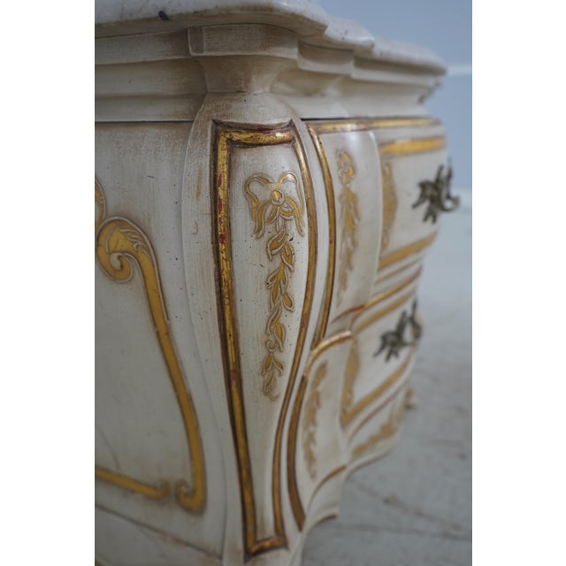 Pair John Widdicomb Italian Marble Top Nightstands For Sale - Image 9 of 12