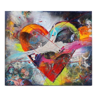 Jonas Gerard (1941–2020) – “Love Happens #1” – Original Signed Oil on Canvas, 2014 – 22” X 26” For Sale