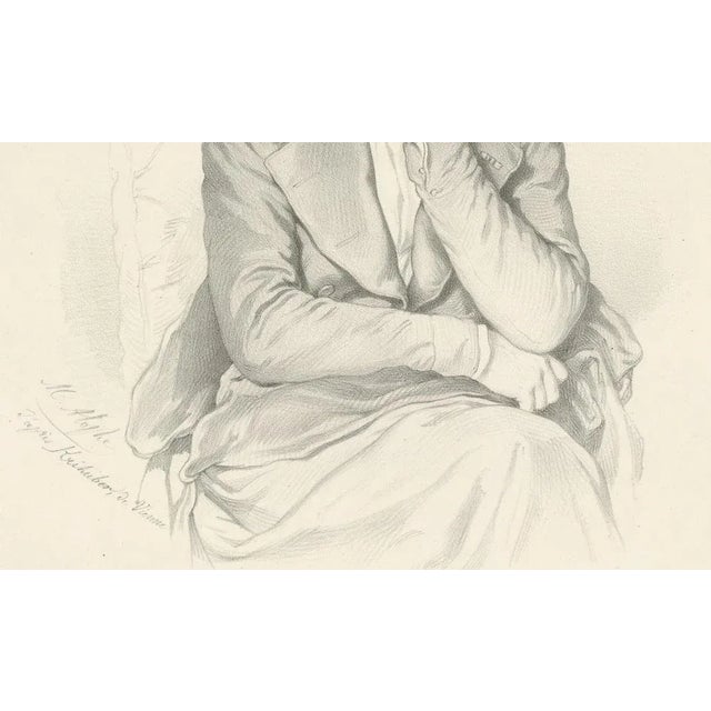 Le Gout-Gérard, Portrait of Giacomo Meyerbeer, 19th Century, Lithograph For Sale - Image 3 of 10