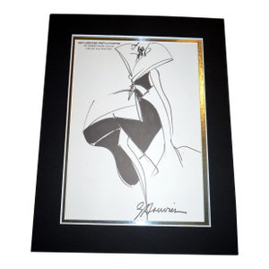 Vintage 1990s Guy Laroche Paris Fashion Stat Matted- Avant-Garde Couture Study