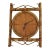 Vintage Tortoise Rattan Bamboo Wall Clock For Sale