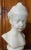 Alabaster Antique Carved Marble Bust of a Young Girl For Sale - Image 8 of 12