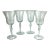 French Vintage Crystal Etched Wine or Water Goblets - a Set of 4 For Sale