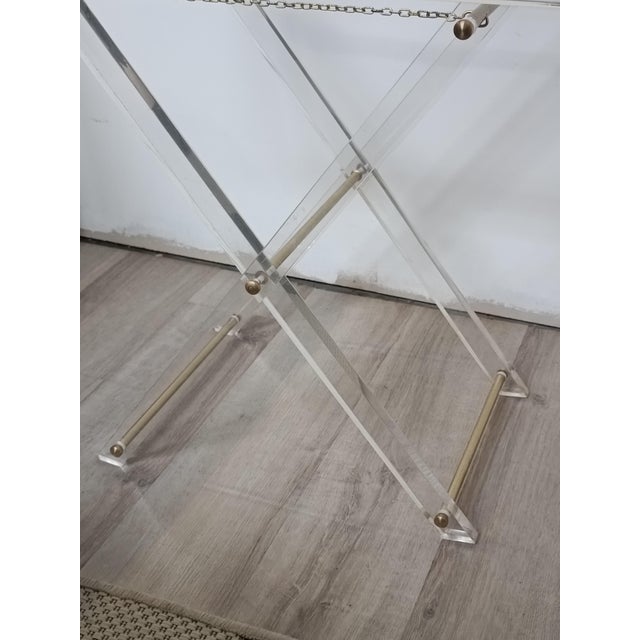 Metal Folding Side Table, Italy, 1970s For Sale - Image 7 of 10