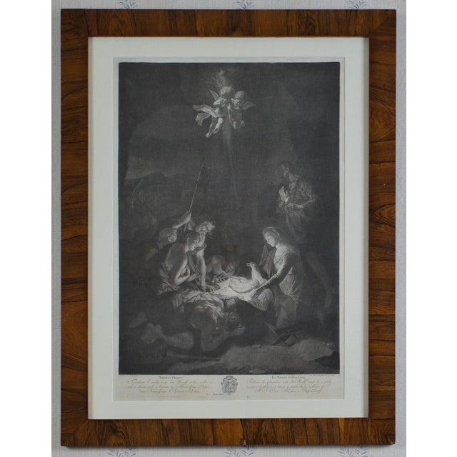 Black Johann Elias Haid after Adriaen van der Werff, The Nativity, 1770s, Mezzotint, Framed For Sale - Image 8 of 8