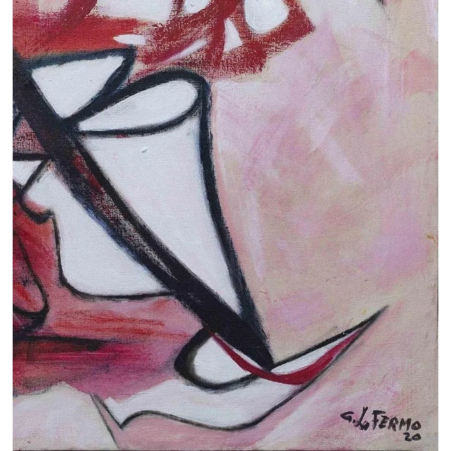 Giorgio Lo Fermo, Abstract Composition, Original Oil on Canvas, 2020 For Sale - Image 5 of 6