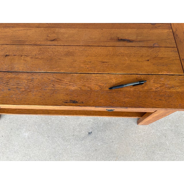Broyhill Attic Heirlooms Shaker Style Oak 50" Coffee Table For Sale - Image 9 of 11