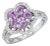 1.51 Carat Pink Sapphire Diamond 14 Karat White Gold Ring, Size 6.5 For Sale