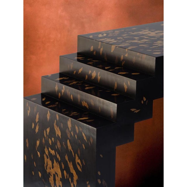 Mont Marquetry Console Table by Studio Karen B For Sale - Image 9 of 11