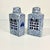 Mid-Century Boho Chic Chinoiserie Hollywood Regency Blue & White Square Happiness Ginger Jars - A Pair For Sale - Image 11 of 15