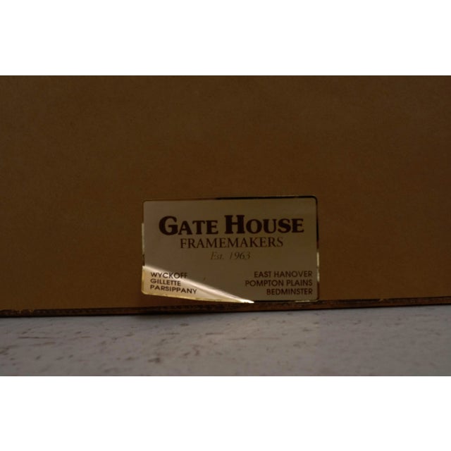 Gold 1990s Gold Framed Decorative Room Scene Print For Sale - Image 8 of 8