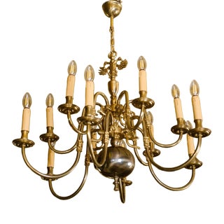 Mid-Century Dutch 2-Tier Chandeliers, Set of 2 For Sale