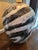 Vintage Mid Century Black + White Hand Painted/Glazed Pottery Table Lamp For Sale In Indianapolis - Image 6 of 14