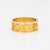 Traditional ​Vintage Egyptian Wide Gold Band Sz 5.5 Ring Hieroglyphic Figural Motifs Jewelry For Sale - Image 3 of 6