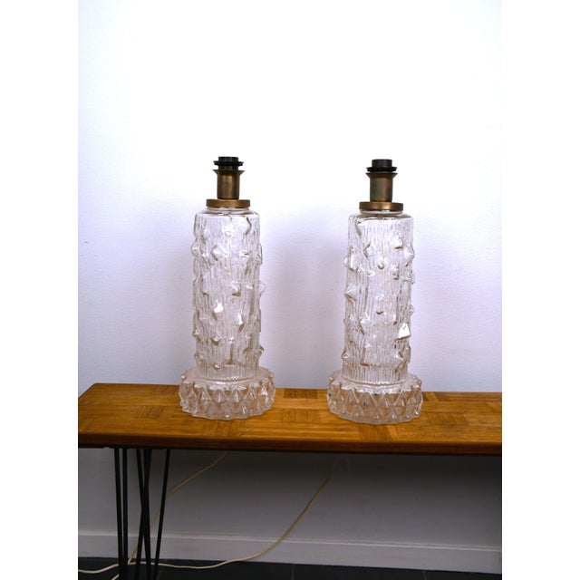 Large Glass Table Lamps by Henrik Blomqvist for Tranås Stilarmatur, 1960s, Set of 2 For Sale - Image 6 of 10