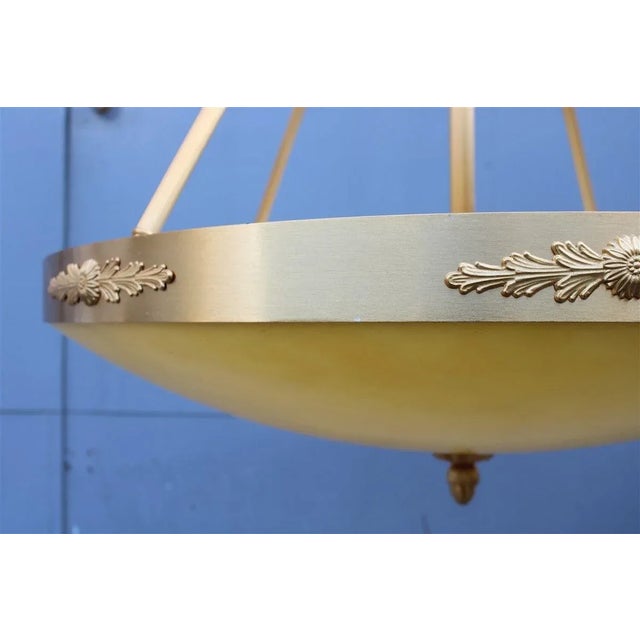 Round Chandelier in Murano Glass and Brass, 1970s, Italy For Sale - Image 6 of 18