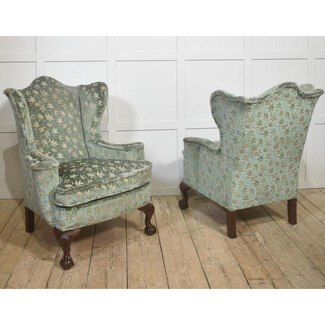 Early 20th Century Wingback Armchairs, Set of 2 For Sale - Image 6 of 7