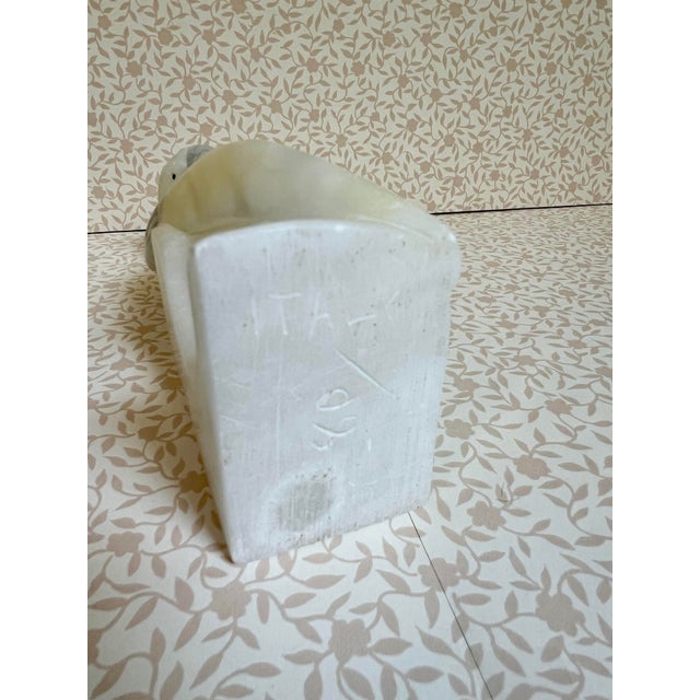 Stone Pair of Italian Alabaster Bird Bookends For Sale - Image 7 of 8