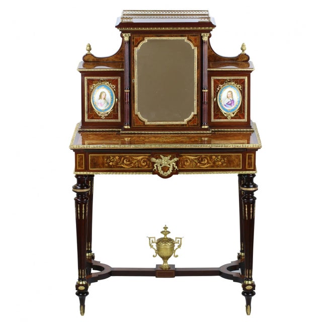 Vintage Walnut Ladies Desk For Sale - Image 9 of 9
