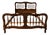 Vintage 20th Century Carved Wooden Bed Frame with Ornamental Headboard & Footboard For Sale