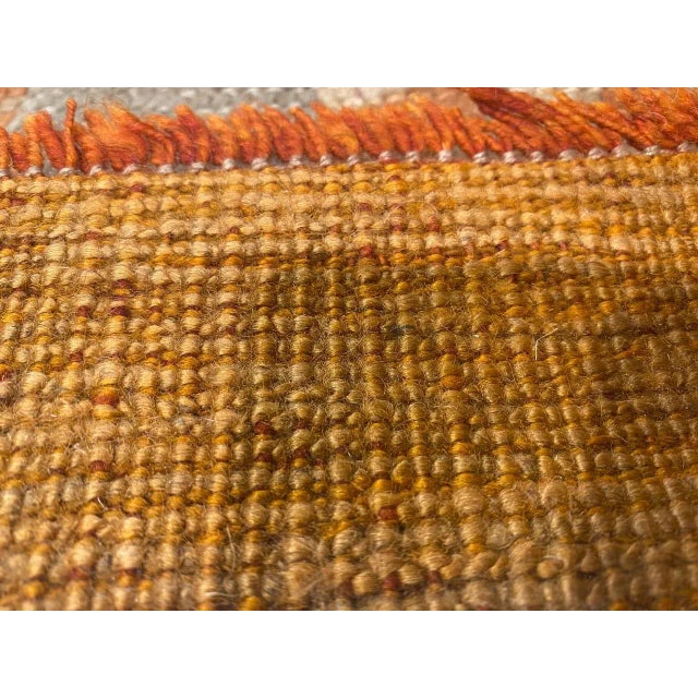 Burnt Orange 1900 - 1909 Hand Knotted Antique Turkish Oushak 11' X 15'4'' For Sale - Image 8 of 13