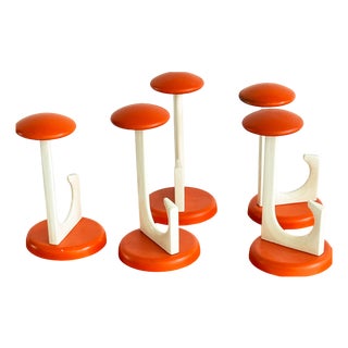 Vintage Orange Lacquered Coat Rack from Schönbuch, 1980s For Sale