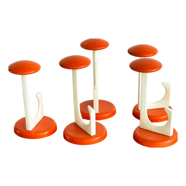 Vintage Orange Lacquered Coat Rack from Schönbuch, 1980s For Sale