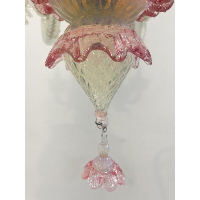 1950s Chandelier in Pink Murano Glass, 1950s For Sale - Image 5 of 9