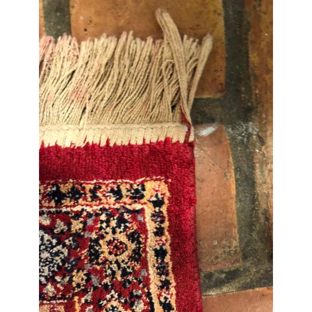 Textile Silk Prayer Mat 2.17' X 3.83' For Sale - Image 7 of 12