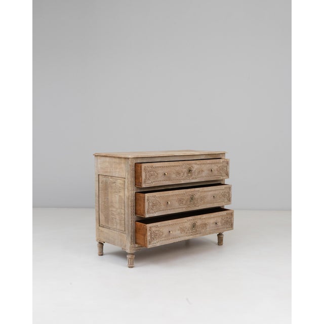 Brown 19th Century French Gustavian Oak Chest of Drawers For Sale - Image 8 of 18