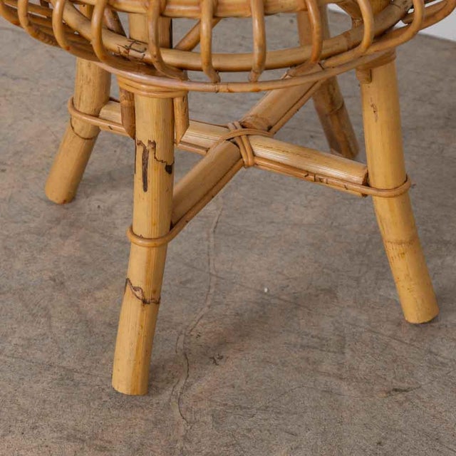 Pair of 1960s Italian Rattan Stools in the Style of Franco Albini For Sale - Image 9 of 12
