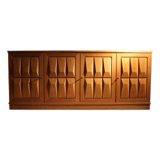 Brutalist Oak Sideboard by Gerhard Bartels, Germany, 1970s For Sale