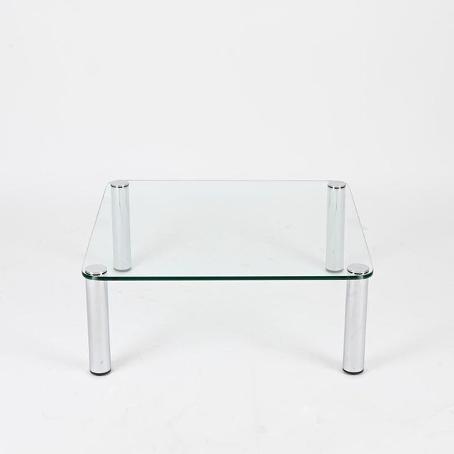 Marcuso Square Coffee Table in Chrome attributed to Marco Zanuso for Zanotta, Italy, 1970s For Sale - Image 6 of 13