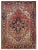 Textile 1920s Handmade Antique Medallion Heriz Wool Rug in Red For Sale - Image 7 of 7