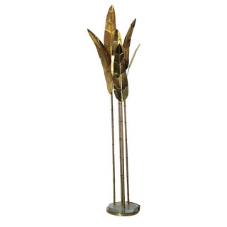 Palma Floor Lamp in Brass, 1970s For Sale
