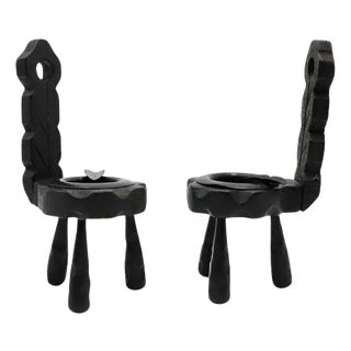 Pair of Ashtrays in Mexican Chair Form For Sale