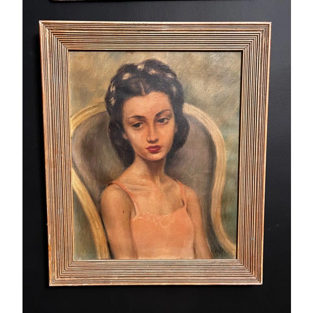 Gorgeous ballerina portrait with nice color balance and nice frame is intact. Signed by the artist George Foster. Interior...