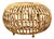Vintage Italian Stick Rattan Ottoman After Albini For Sale