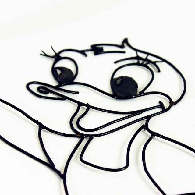 Mid-Century Modern Disney Donald & Daisy Duck Wall Decorations in Metal, 1960s, Set of 2 For Sale - Image 3 of 7