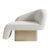 Kaia Modern White Boucle Right Arm Accent Chair For Sale