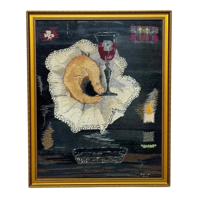 Scottish Historic Tapestry Jacobites Treason Hand Toasting James III King Over the Water For Sale