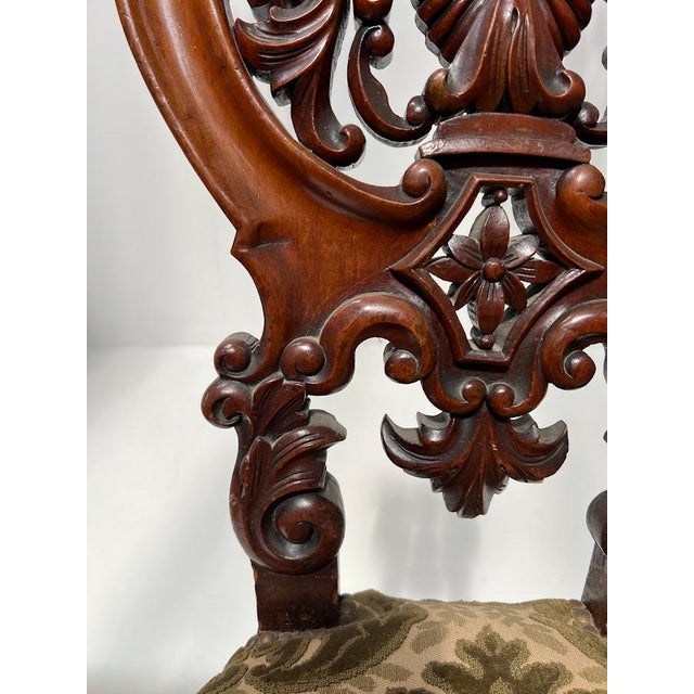 Napoleon III Chaise Lounge in Carved Mahogany, 1800s For Sale - Image 13 of 15