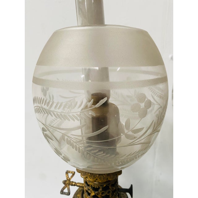 Napoleon III Polychrome Porcelain Lamps, 1800s, Set of 2 For Sale - Image 6 of 11