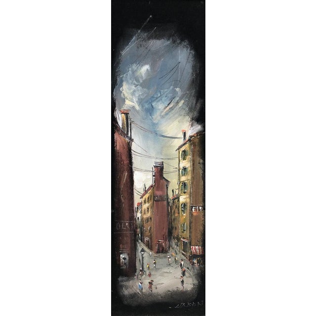 Hermann Urban, Vue urbaine animée, Oil on Wood, Framed For Sale - Image 10 of 10