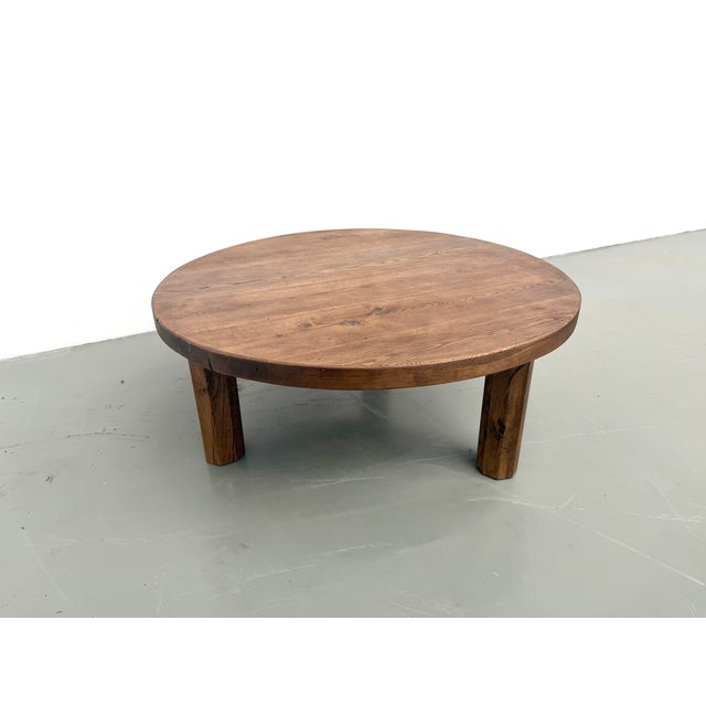 Round Coffee Table in Oak with Octagonal Legs, France, 1950s For Sale - Image 18 of 18
